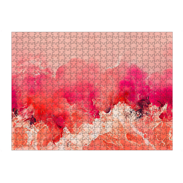 Puzzle Ravensburger "Pink Wave" artboxONE - Natur,Abstrakt - Pink,Rosa,Wellen,Natur,Abstrakt,Gischt,Wellenbewegung,Meer,Treechild - Bild pink