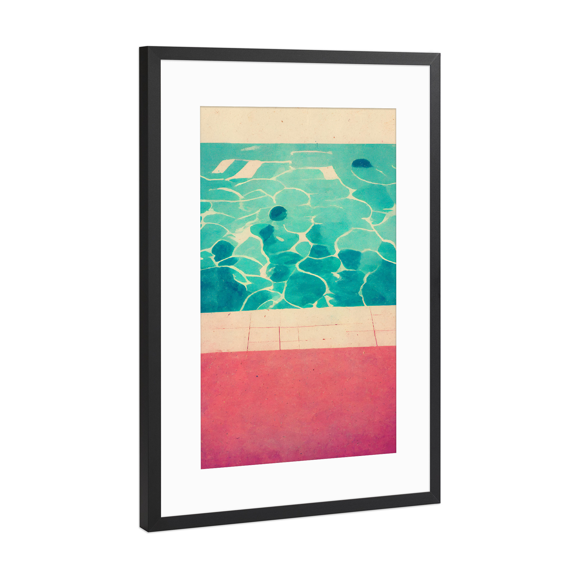 Poster mit Rahmen Schwarz (Metallic) "The Swimming Pool" artboxONE - Reise,Abstrakt,Architektur,Für Mama