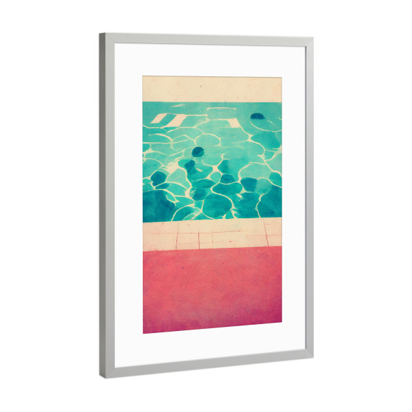 Poster mit Rahmen Silber "The Swimming Pool" artboxONE - Reise,Abstrakt,Architektur,Für Mama