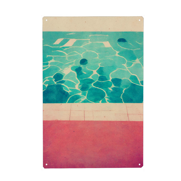 Metall Poster "The Swimming Pool" artboxONE - Reise,Abstrakt,Architektur,Für Mama