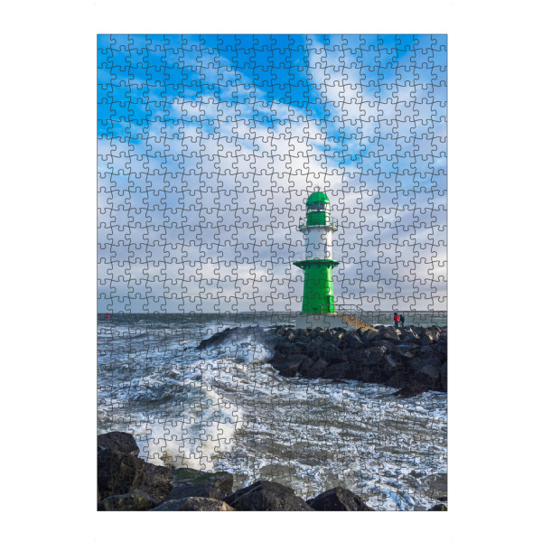 artboxONE Puzzle "Steine, Wellen, Molenturm" artboxONE - Natur,Reise,Architektur,Reise / Strand und Meer