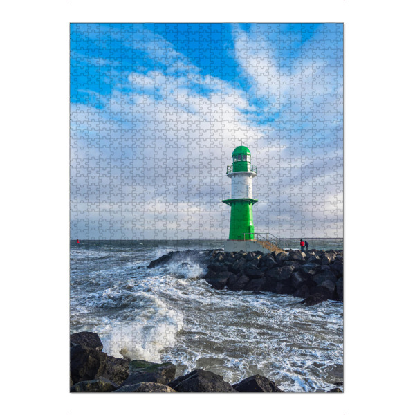 Puzzle Ravensburger "Steine, Wellen, Molenturm" artboxONE - Natur,Reise,Architektur,Reise / Strand und Meer