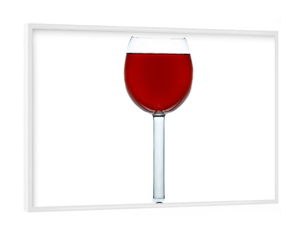 Poster mit weißem Rahmen "Ein Glas mit Rotwein" artboxONE - Essen & Trinken - Wein,Glas,Weinglas,Getränk,Trinken,Rotwein