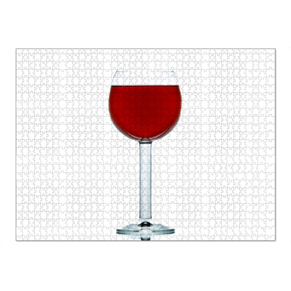 Puzzle Ravensburger "Ein Glas mit Rotwein" artboxONE - Essen & Trinken - Wein,Glas,Weinglas,Getränk,Trinken,Rotwein - Bild wein