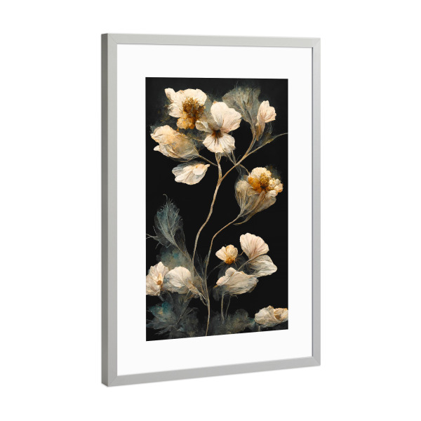 Poster mit Rahmen Silber "Sagittaria" artboxONE - Natur,Floral,Abstrakt,Für Mama,Für Papa