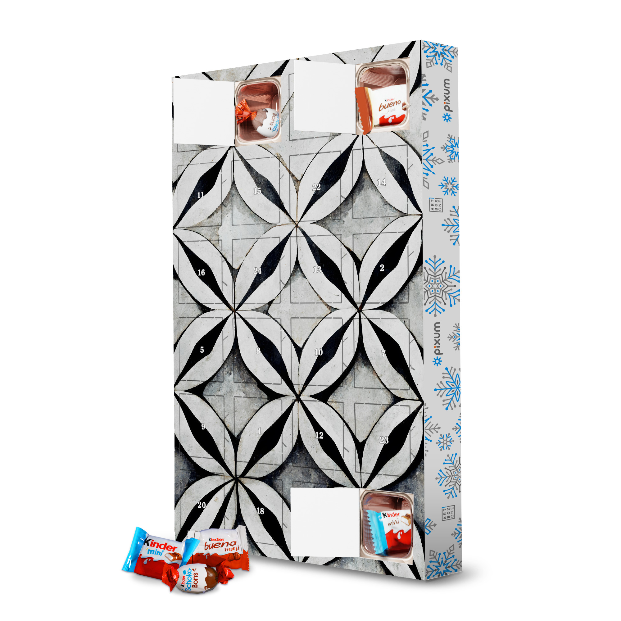 Adventskalender mit Produkten von Kinder Vintage Fliese artboxONE Adventskalender Abstrakt