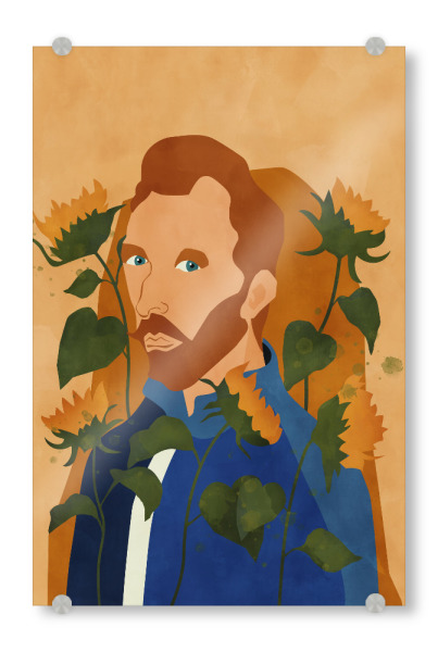 Acrylglasbild "Van Gogh im Garten" artboxONE - Natur,Floral,Abstrakt