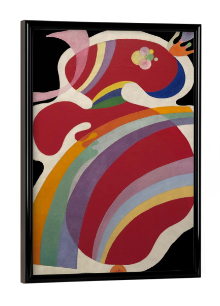 Poster mit schwarzem Rahmen "La Forme Rouge" artboxONE - Abstrakt,Geometrie,Fashion