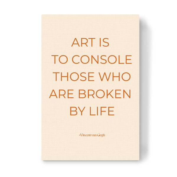 Leinwandbild "Kunstzitat von Vincent -Orange" artboxONE - Typografie,Menschen