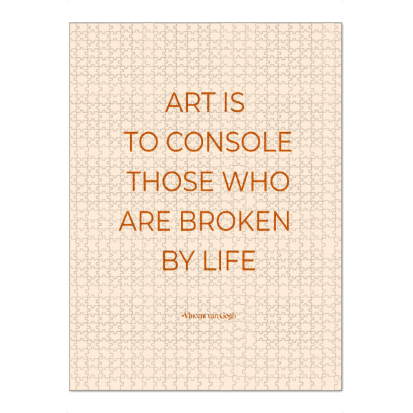 Puzzle Ravensburger "Kunstzitat von Vincent -Orange" artboxONE - Typografie,Menschen