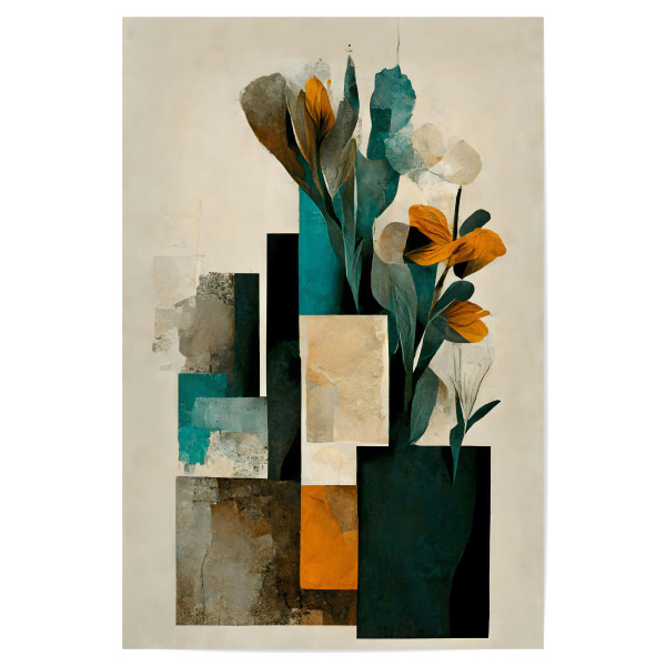 Poster 30x20 cm "Vases and Flowers" artboxONE - Natur,Floral,Abstrakt - Blume,Blumen,Dekorativ,Vase,Floral,Abstrakt,Treechild