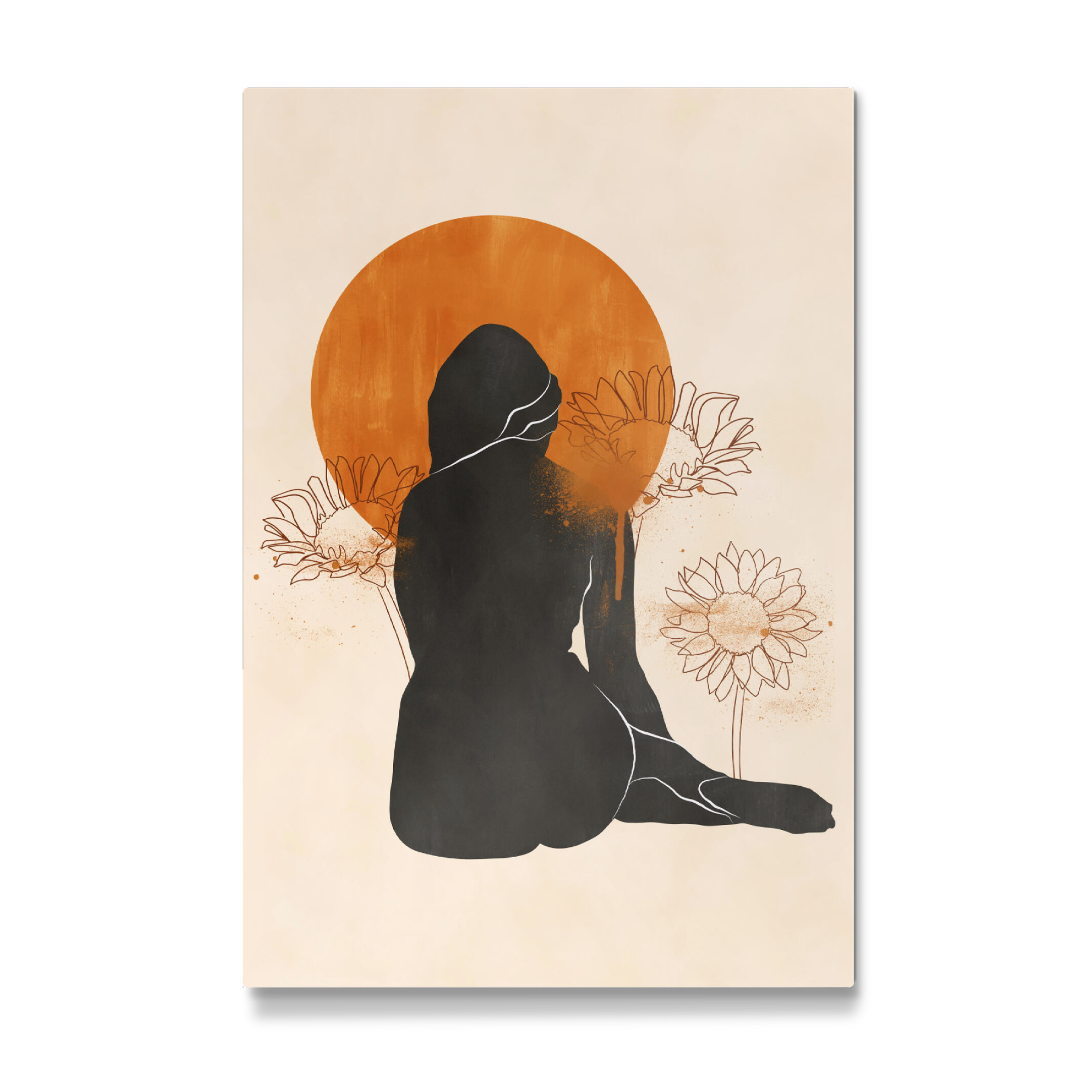 Galerie-Print "Portrait Frau und Sonnenblumen" 30x20 cm artboxONE