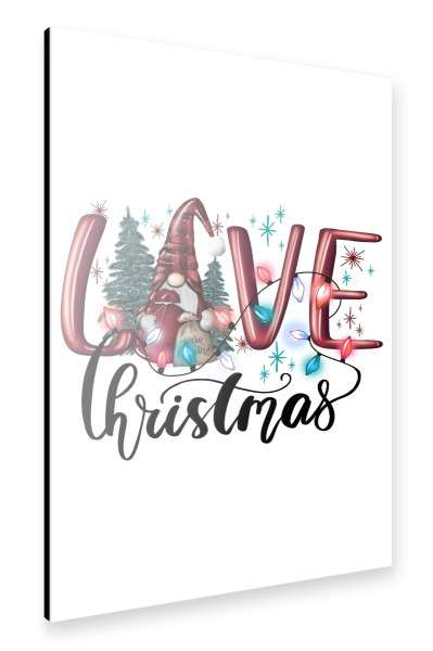 Alu-Dibond "Weihnachten Lieben" 30x20 cm artboxONE