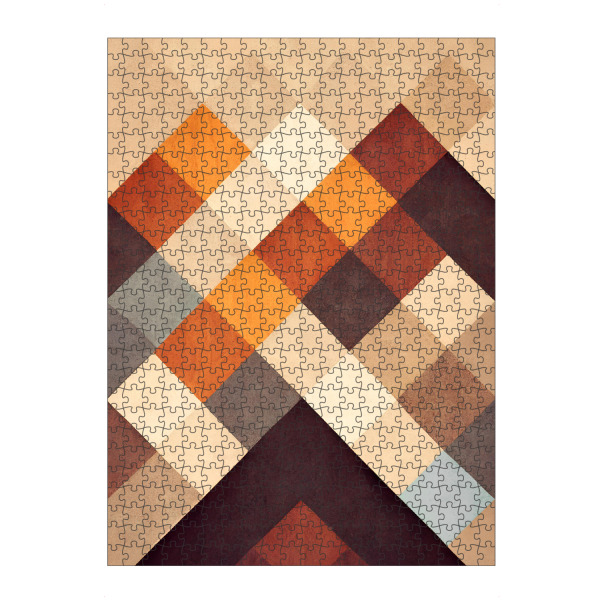 Puzzle Ravensburger "The Pyramid" artboxONE - Abstrakt,Geometrie - Geometrie,Pyramide,Naturfarben,Erdfarben,Abstrakt,Struktur,Dekorativ,Treechild