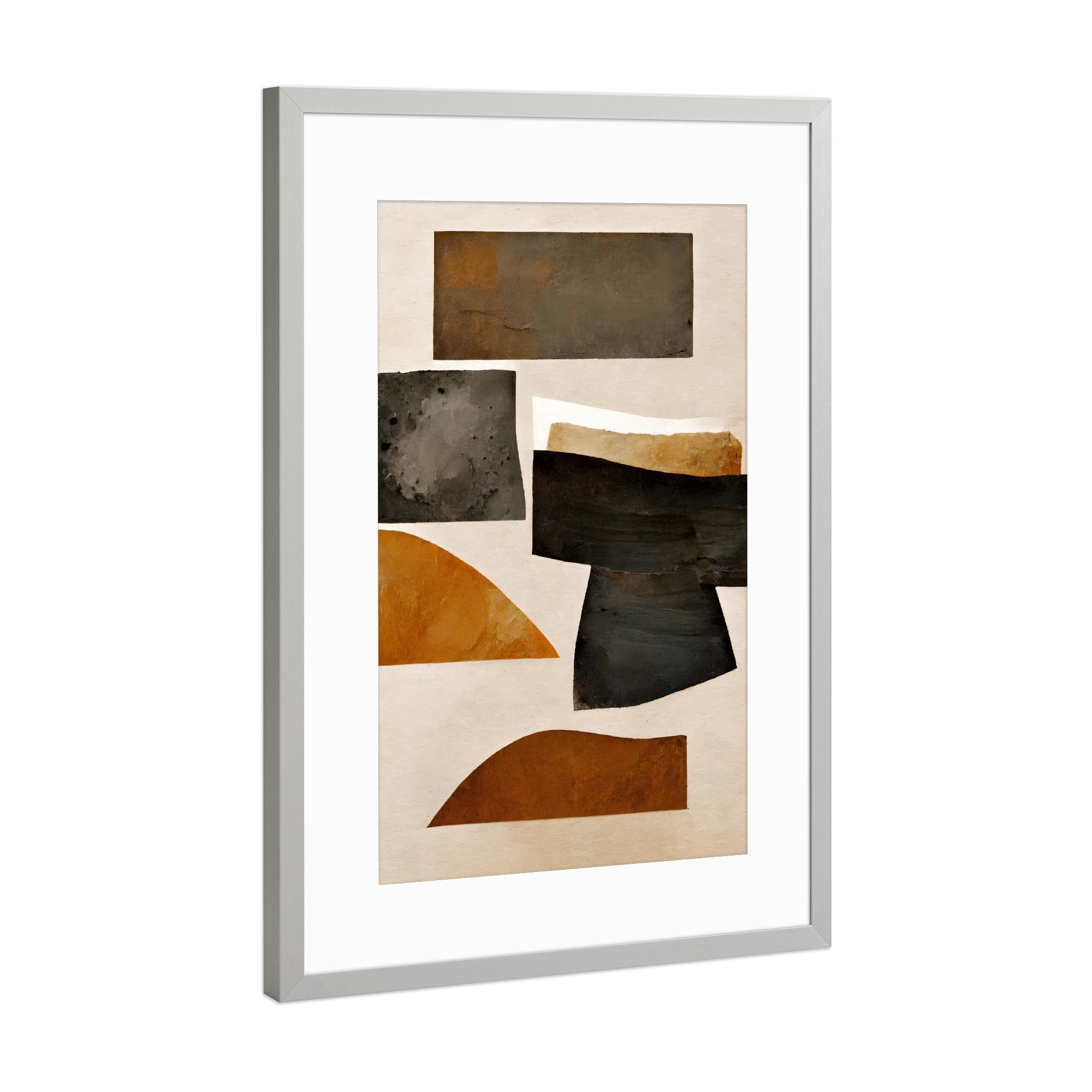 Poster mit Rahmen Silber "The Amboss" artboxONE - Abstrakt,Geometrie