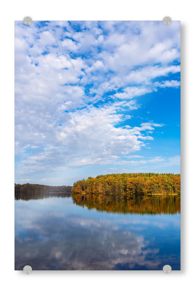Acrylglasbild "Himmel, Wald, See" artboxONE - Natur,Reise