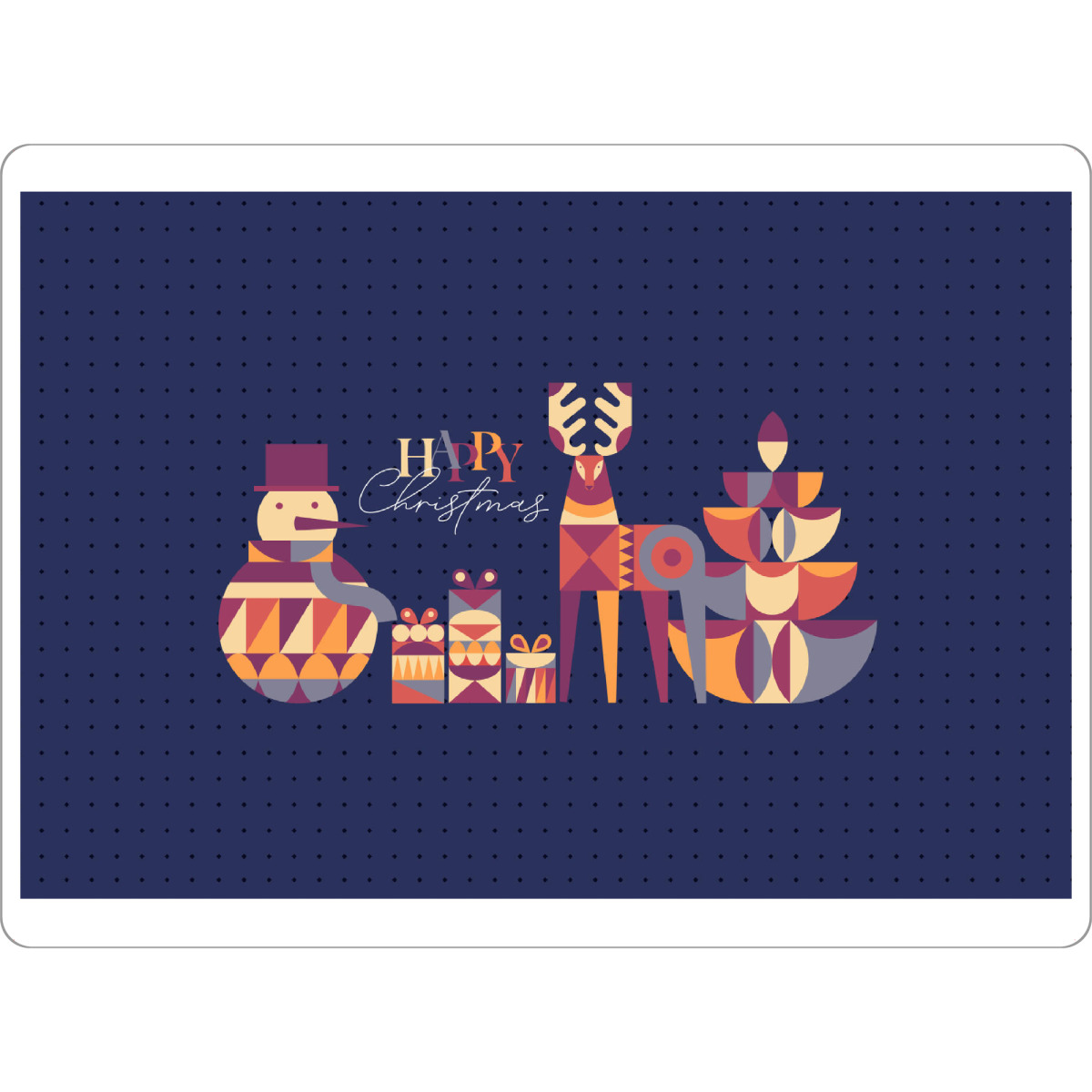 Tischset "Weihnachtshirsch, Geschenk" artboxONE - Weihnachten