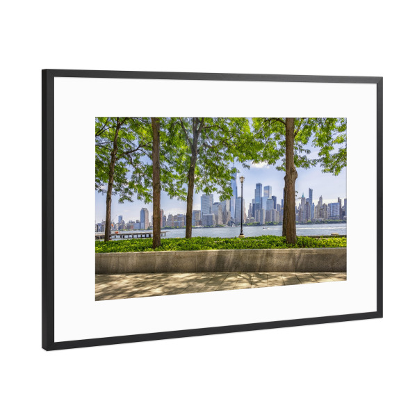 Poster mit Rahmen Schwarz (Metallic) "New-Jersey-Park" artboxONE - Städte,Städte / New York,Architektur