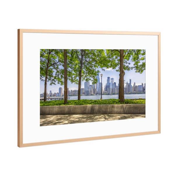 Poster mit Rahmen Kupfer "New-Jersey-Park" artboxONE - Städte,Städte / New York,Architektur