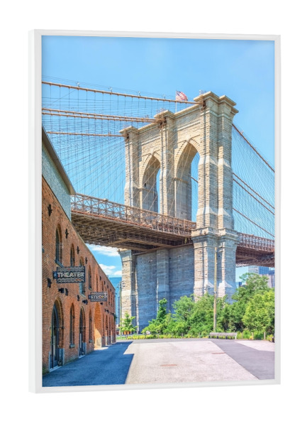 Poster mit weißem Rahmen "Brooklyn-Vibes" artboxONE - Städte,Städte / New York,Reise,Architektur,Reise / Länder