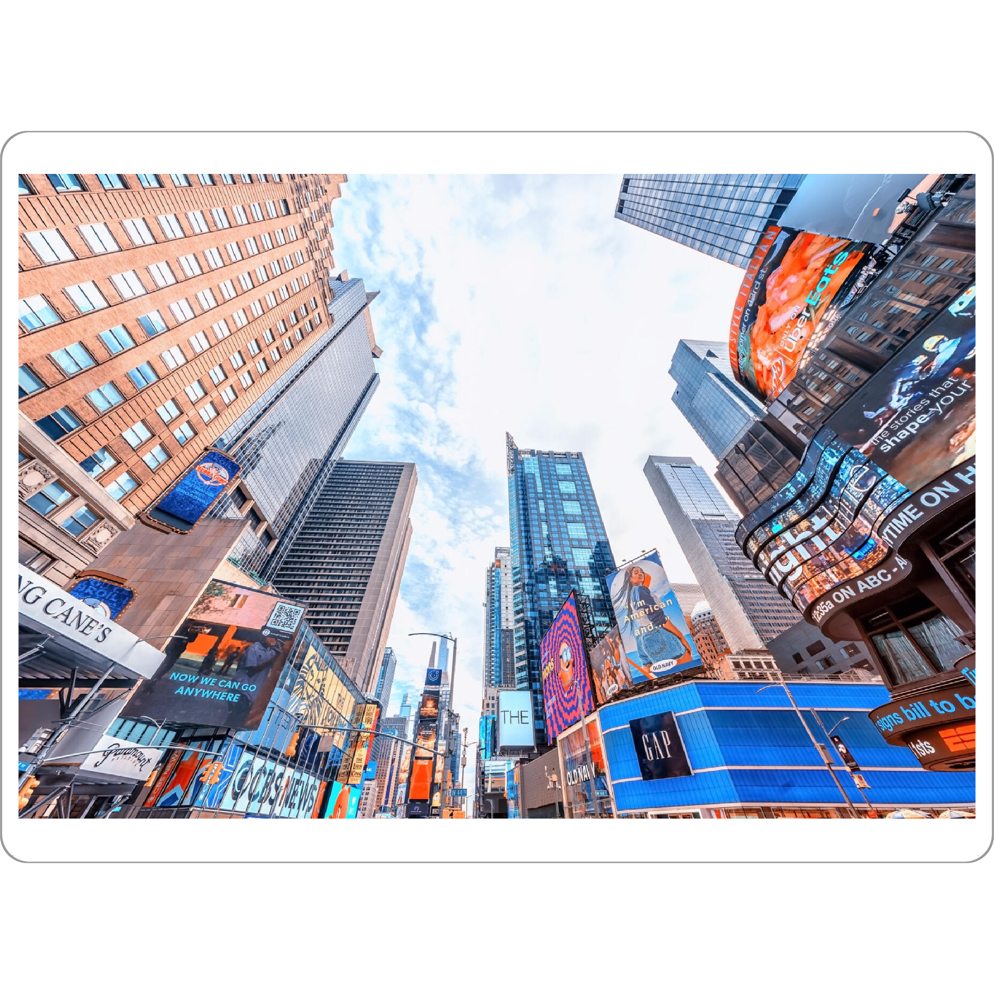 Tischset "Farbenfroher Times Square" artboxONE - Städte,Städte / New York,Reise,Architektur,Reise / Länder