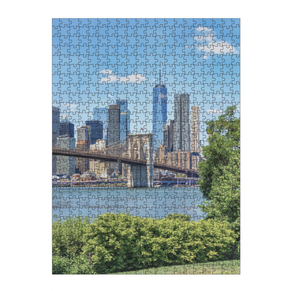 Puzzle Ravensburger "New York von Brooklyn" artboxONE - Städte,Städte / New York,Reise,Architektur,Reise / Länder