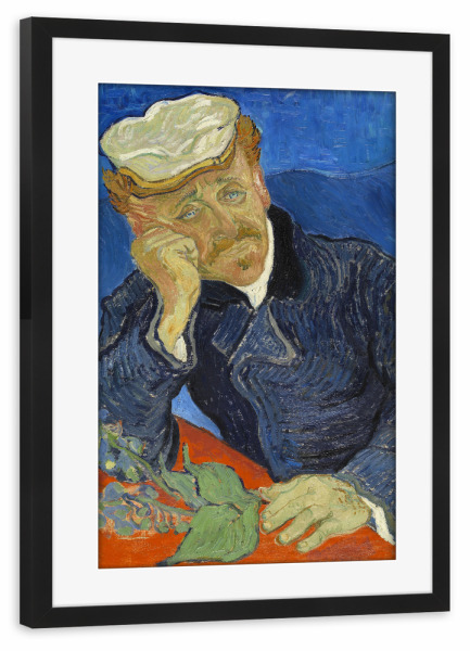 Poster mit Rahmen schwarz "Dr. Paul Gachet" artboxONE - Menschen,Für Mama,Für Papa