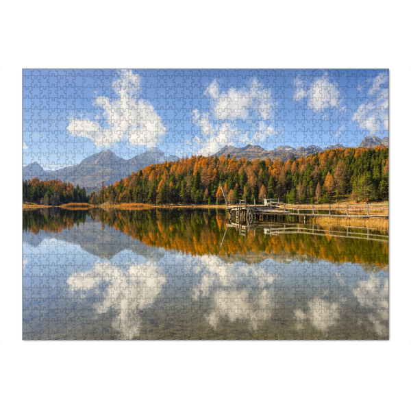Puzzle Ravensburger "Herbsttag am Stazersee im Engadin" artboxONE - Natur,Reise,Reise / Länder