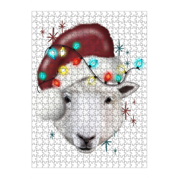 Puzzle Ravensburger "Weihnachtsschaf Frohes Neues" artboxONE - Für Kinder,Tiere,Weihnachten,Festivals,Lustig