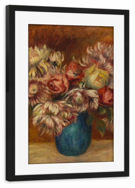 Poster mit Rahmen schwarz "Blumen In Einem Grünen Vase" artboxONE - Natur,Floral,Liebe,Für Mama