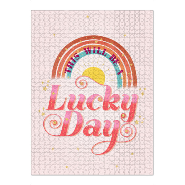 Puzzle Ravensburger "Lucky Day" artboxONE - Typografie,Liebe
