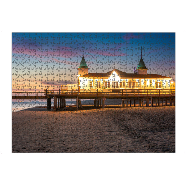 Puzzle Ravensburger "Ein Morgen in Ahlbeck" artboxONE - Architektur,Reise / Strand und Meer