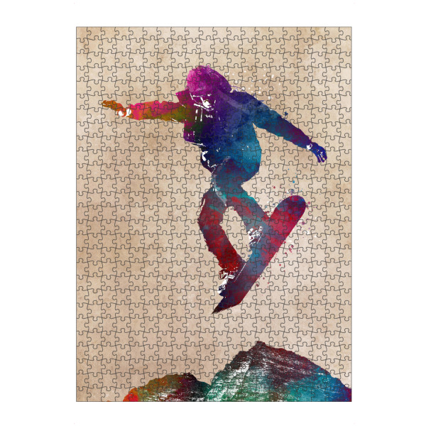 artboxONE Puzzle "Snowboard-Sport-Illustration" artboxONE - Sport - Schnee,Snowboard,Snowboarder,Snowboard,Sport,Winter - Bild schnee