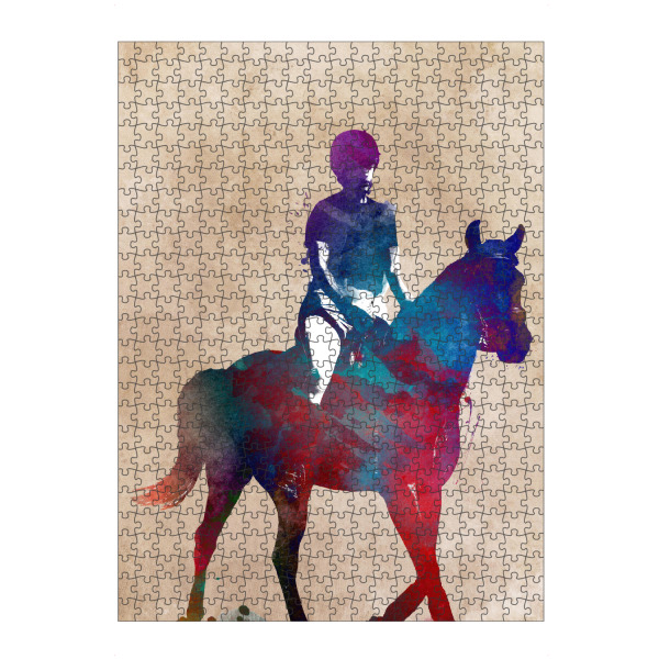 artboxONE Puzzle "Horsemanship sport colorful" artboxONE - Sport - Reitkunst,Sport,Reiten,Pferd,Illustration - Bild reitkunst