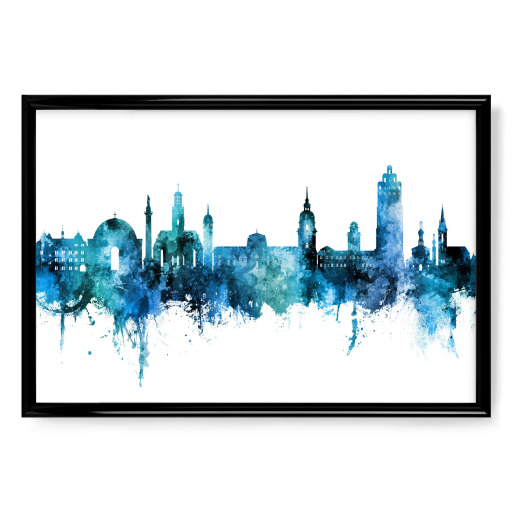 Darmstadt Deutschland Skyline blau