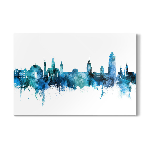 Galerie-Print "Darmstadt Deutschland Skyline blau" 30x20 cm artboxONE