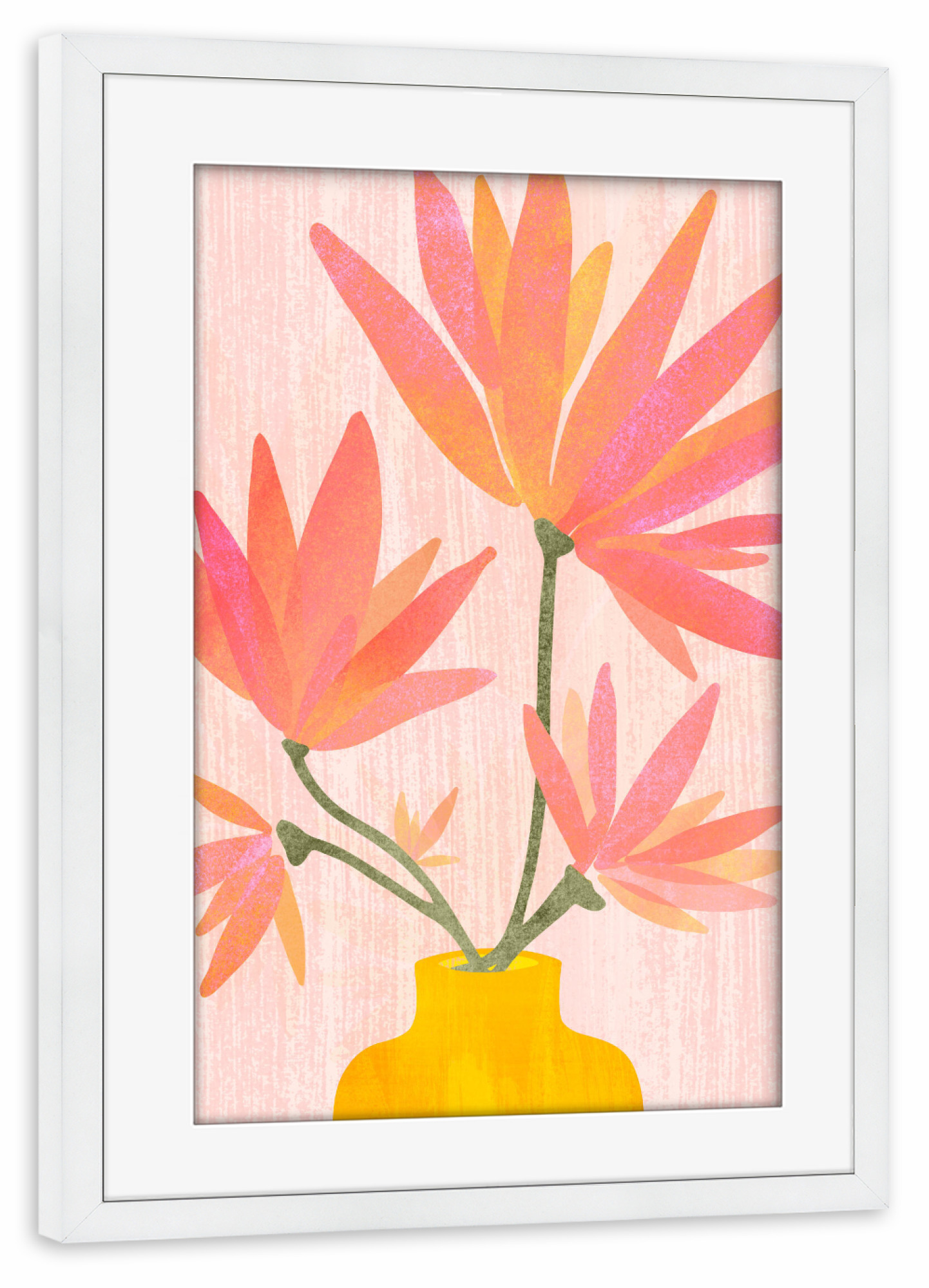 Poster mit Rahmen weiß "Freude blüht im Frühling" artboxONE - Natur,Floral,Für Kinder