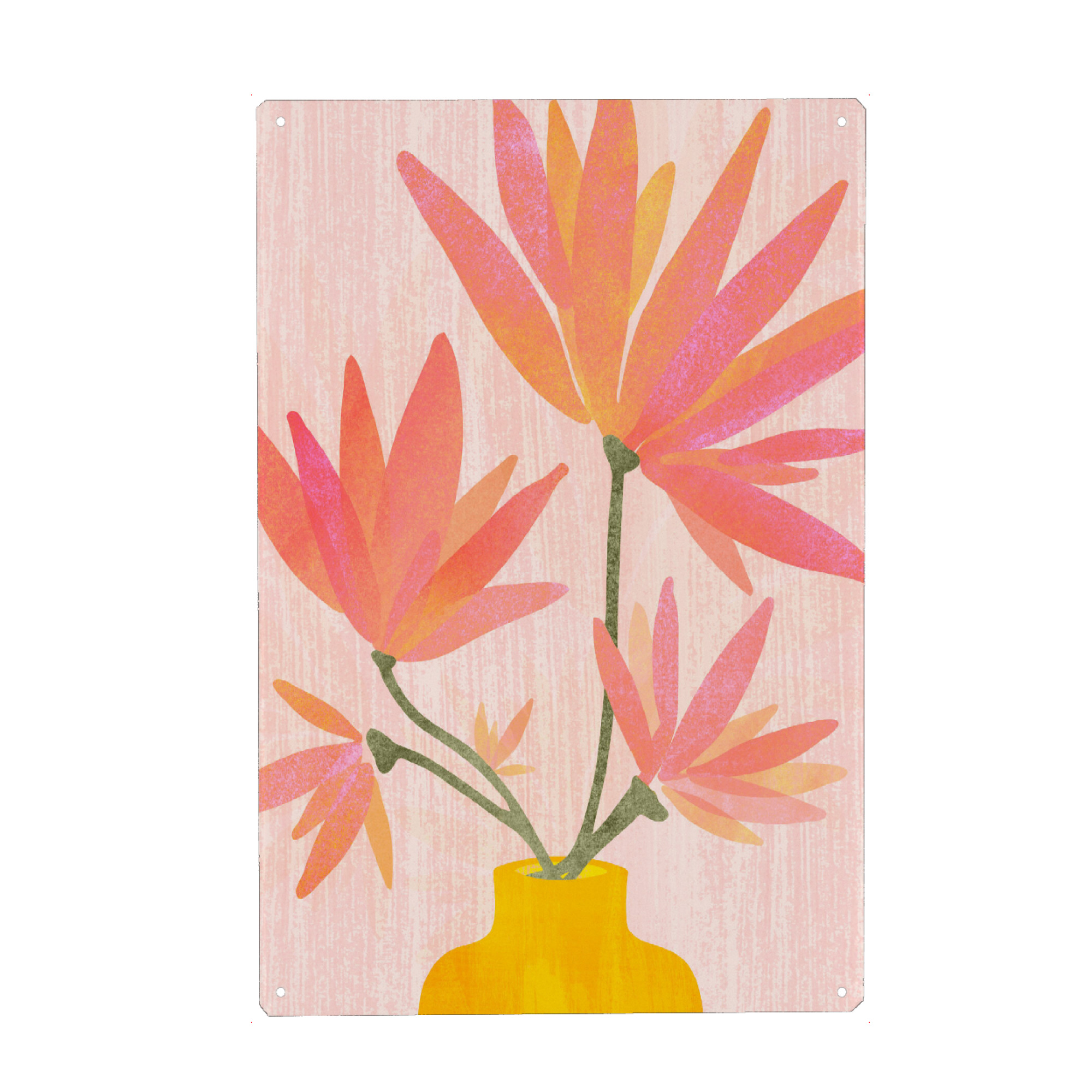 Metall Poster "Freude blüht im Frühling" artboxONE - Natur,Floral,Für Kinder