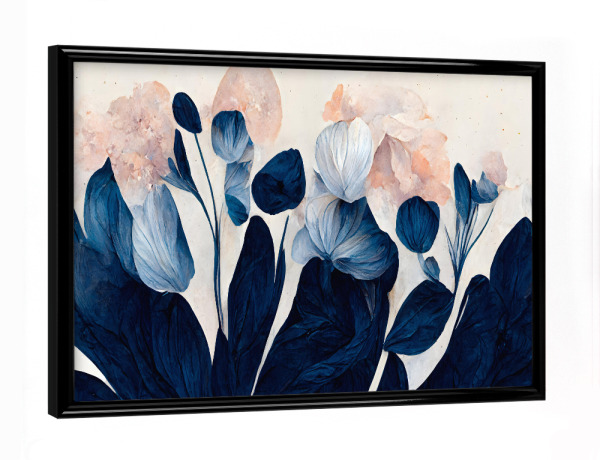 Poster mit schwarzem Rahmen "Blue Tulips" artboxONE - Natur,Floral,Abstrakt,Für Mama