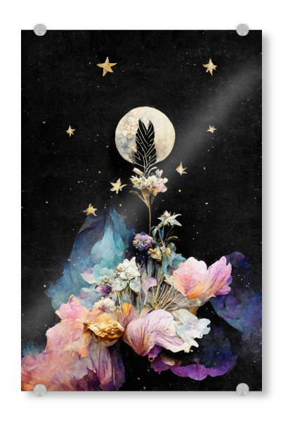 Acrylglasbild "The Magic Night" artboxONE - Für Kinder,Abstrakt,Für Mama,Galaxy