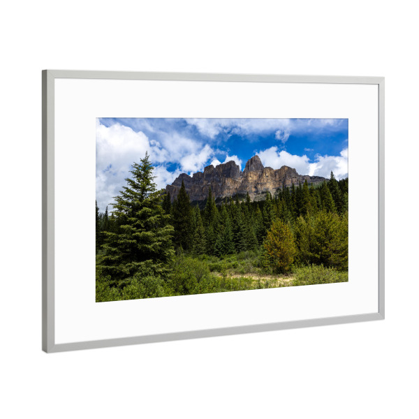 Poster mit Rahmen Silber "Rocky Mountains Landschaft" artboxONE - Natur,Reise