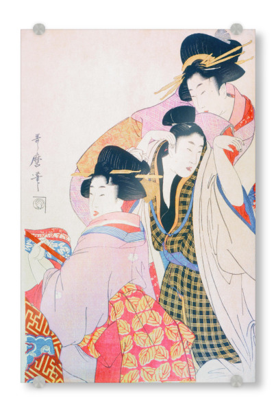 Acrylglasbild "Zwei Geishas und ein Kunde" artboxONE - Reise / Asien,Städte / Tokio