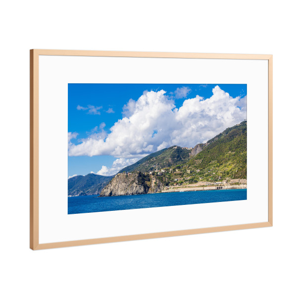 Poster mit Rahmen Kupfer "Mittelmeer, Steilküste, Himmel" artboxONE - Natur,Reise,Architektur,Reise / Strand und Meer