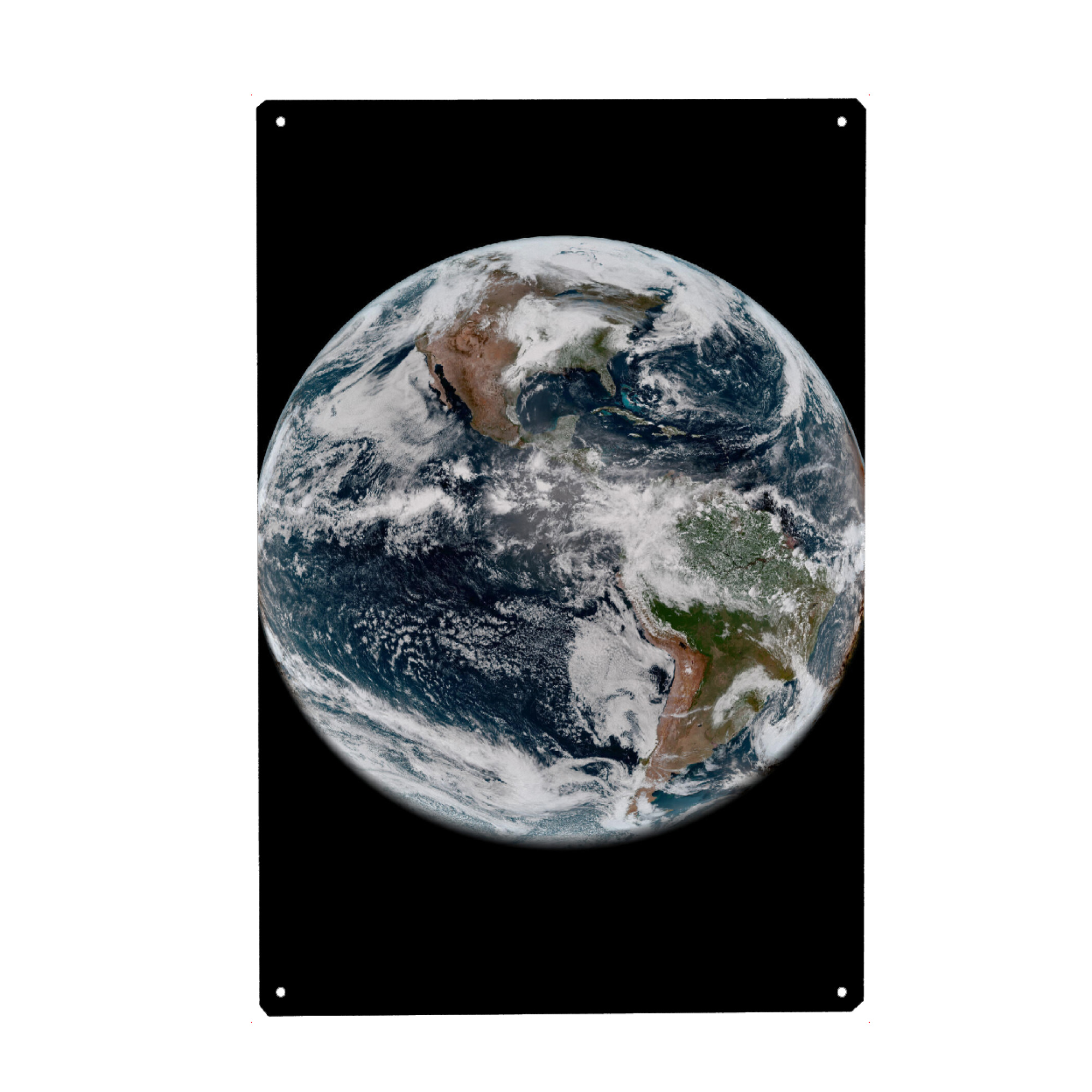 Holzbild "Nahaufnahme der Erde" artboxONE - Natur,Galaxy - Erde,Universum,Planet,Galaxie,Weltraum,Sterne,Natur,Reise,Nahaufnahme