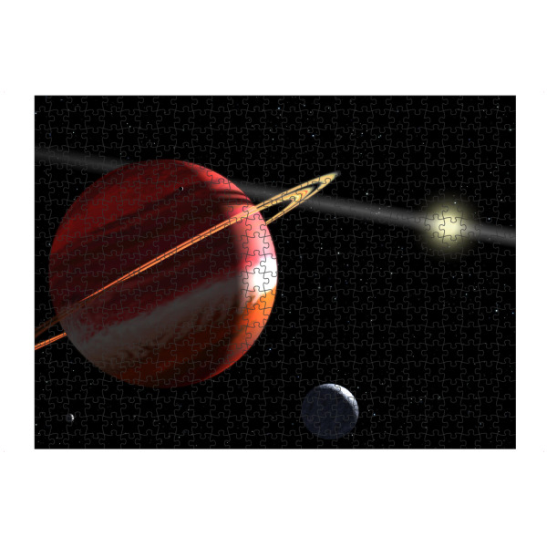 artboxONE Puzzle "Planeten im Weltraum - Saturn" artboxONE - Natur,Reise,Galaxy - Planeten,Weltraum,Galaxie,Sterne,Saturn,Ringe,Universum