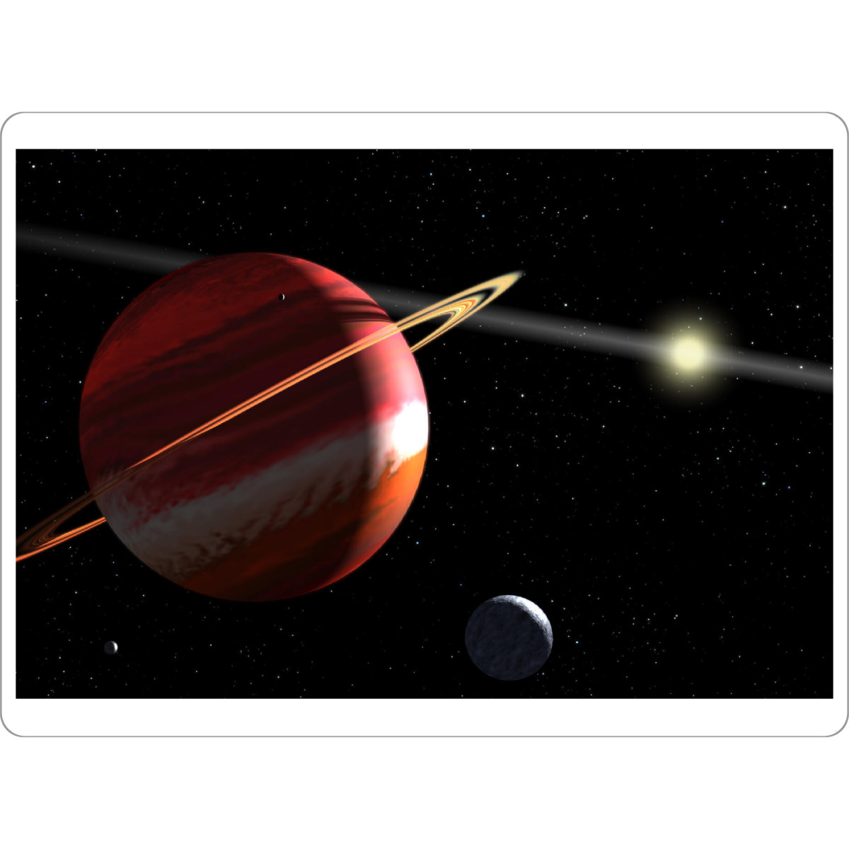 Tischset "Planeten im Weltraum - Saturn" artboxONE - Natur,Reise,Galaxy - Planeten,Weltraum,Galaxie,Sterne,Saturn,Ringe,Universum - Bild planeten