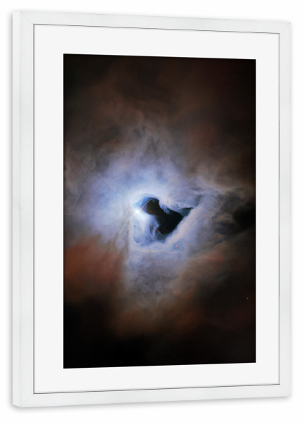 Poster mit Rahmen weiß "Kosmisches Schlüsselloch" artboxONE - Natur,Reise,Abstrakt,Galaxy