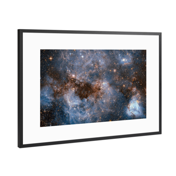 Poster mit Rahmen Schwarz (Metallic) "Sternensturm" artboxONE - Natur,Reise,Abstrakt,Galaxy