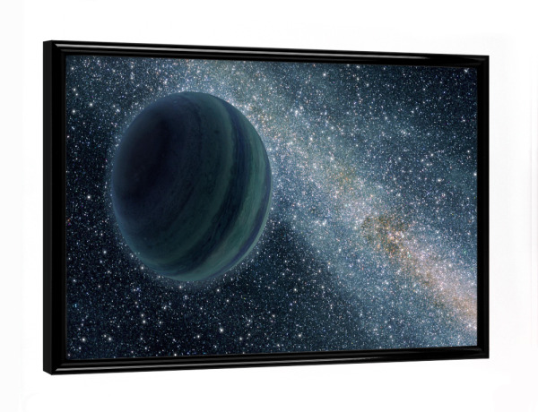 Poster mit schwarzem Rahmen "Schurkenplanet" artboxONE - Natur,Reise,Galaxy - Weltraum,Reise,Planet,Kosmos,Galaxie,Natur,Sterne