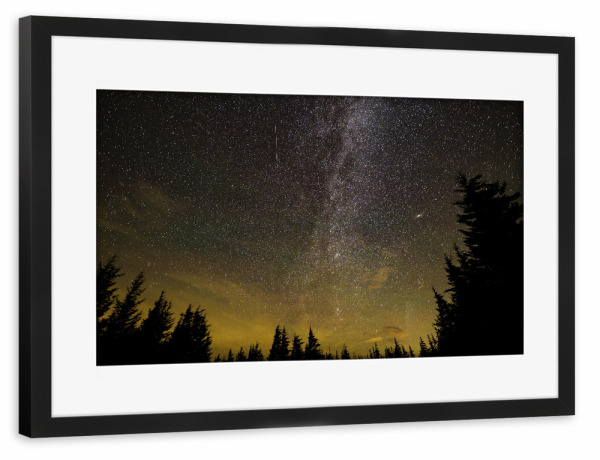 Poster mit Rahmen schwarz "Die Perseiden-Meteore" artboxONE - Natur,Reise,Galaxy